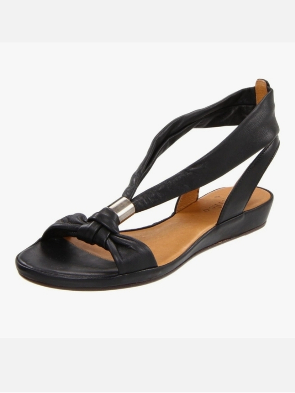 Coolico 40.5 Raquel Black Soft Leather Women's Sandals